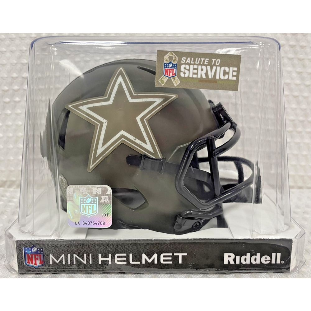 Dallas Cowboys Mini Helmet NFL Football Salute To Service Riddell Speed STS New